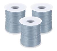 sourcing map Lot de 3 pelotes de fil raphia bleu clair de 120 m de long et de 6 mm de large pour emballage cadeau, crochet, tricot, loisirs créatifs