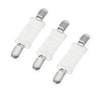 sourcing map Lot de 3 pinces pour serrer, pinces de serrage pour pull, vêtements, chemise, cardigan pour femme (blanc)