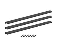 sourcing map Lot de 3 poignées cachées en alliage d'aluminium 500 mm pour armoire de cuisine et tiroir de maison, noir