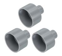 sourcing map Lot de 3 raccords réducteurs de tuyau UPVC, 50 x 20 mm, connecteurs droits en PVC pour égout domestique, plomberie, ligne d'eau, gris