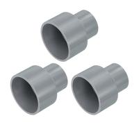 sourcing map Lot de 3 raccords réducteurs de tuyau UPVC, 50 x 32 mm, connecteurs droits en PVC pour égout domestique, plomberie, ligne d'eau, gris