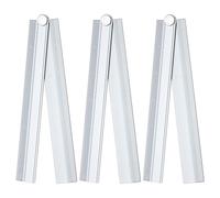 sourcing map Lot de 3 règles droites pliantes de 30,5 cm SAE en alliage d'aluminium - Rapporteur d'angle pliable - Outil de mesure géométrique avec ligne d'angle pour architectes, artistes, designers