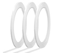 sourcing map Lot de 3 rubans adhésifs pour tableau blanc - 3 mm x 66 m - Rayures fines - Pour salle de classe, bureau - Effaçables à sec - Blanc
