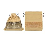 sourcing map Lot de 3 sacs à poussière pour sacs à main, 50 x 55 cm, en coton avec cordon de serrage et fenêtre pour sacs à main, chaussures, bottes, rangement quotidien de voyage, café