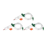 sourcing map Lot de 3 seringues distributrices de colle pour tube d'air 30 cc, adaptateur de seringues en plastique transparent avec piston, capuchon d'extrémité, chapeau supérieur pour distribution