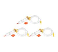 sourcing map Lot de 3 seringues distributrices de colle pour tube d'air 30 cc, adaptateur de seringues en plastique transparent avec piston, capuchon d'extrémité, chapeau supérieur pour distribution