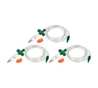 sourcing map Lot de 3 seringues distributrices de colle pour tube d'air 5 cc, adaptateur de seringues en plastique transparent avec piston, capuchon d'extrémité, chapeau supérieur pour distribution de