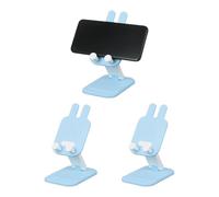 sourcing map Lot de 3 supports de téléphone portable, pliables et multi-angles en forme de chat, station d'accueil universelle pour smartphone pour la maison, le bureau, accessoires de bureau, bleu