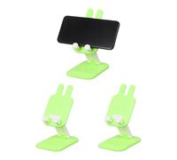 sourcing map Lot de 3 supports de téléphone portable, pliables et multi-angles en forme de chat, station d'accueil universelle pour smartphone pour la maison, le bureau, accessoires de bureau, vert