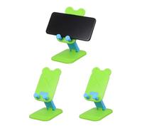 sourcing map Lot de 3 supports de téléphone portable, pliables et multi-angles en forme d'ours, station d'accueil universelle pour smartphone pour la maison, le bureau, accessoires de bureau, vert