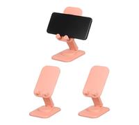 sourcing map Lot de 3 supports de téléphone portable, pliables et réglables à 360 °, station d'accueil universelle pour téléphone portable, pour la maison, le bureau, accessoires de bureau, rose