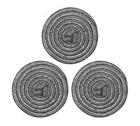 sourcing map Lot de 3 tapis miniatures de 12 cm, en polyester 1:12 pour maison de poupée, accessoires pour maison de poupée, meubles, décoration, jeu - Noir