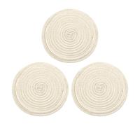 sourcing map Lot de 3 tapis miniatures de 18,4 cm, en polyester 1:12, accessoires pour maison de poupée, décoration de meubles de maison de poupée, beige