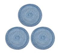 sourcing map Lot de 3 tapis miniatures de 18,4 cm, en polyester 1:12 pour maison de poupée, accessoires pour maison de poupée, meubles, décoration, jeu (bleu)