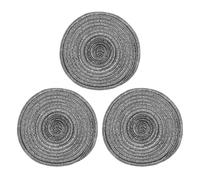 sourcing map Lot de 3 tapis miniatures de 18,4 cm, tapis en polyester 1:12 pour maison de poupée, accessoires pour maison de poupée, meubles, décoration, jeu - Noir