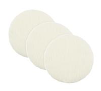 sourcing map Lot de 3 tapis miniatures moelleux 1:12 pour maison de poupée, accessoires pour maison de poupée, meubles, décoration, jeu, beige rond