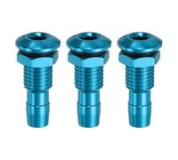 sourcing map Lot de 3 tétines de sortie d'eau M8 RC en alliage d'aluminium pour système de refroidissement de moteur de bateau télécommandé, bleu, 25 mm