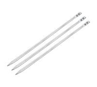 sourcing map Lot de 3 tiges de terre galvanisées à froid de 1,5 cm, piquets droits à double trou de 0,8 m pour antenne parabolique clôture électrique