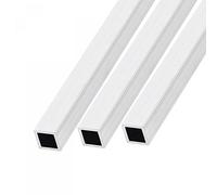 sourcing map Lot de 3 tubes carrés en aluminium (15 mm x 15 mm x 2 mm x 300 mm) en aluminium 6063 - pour ameublement, machines