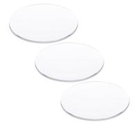sourcing map Lot de 3 verres de montre de 40 mm de diamètre et 1,5 mm d'épaisseur - Verre rond en cristal transparent - Pièces de rechange pour réparation d'horloger