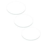 sourcing map Lot de 3 verres de montre en cristal de verre transparent de 41 mm de diamètre et 1,1 mm d'épaisseur