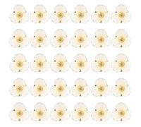 sourcing map Lot de 30 boutons décoratifs à tige en forme de fleur en plastique de 11 mm pour vêtements, chemises, jupes, robes, chemisiers, loisirs créatifs, perle 2