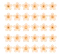 sourcing map Lot de 30 boutons décoratifs à tige en forme de fleur en plastique de 13 mm pour vêtements, chemises, jupes, robes, chemisiers, loisirs créatifs, orange