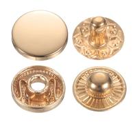 sourcing map Lot de 30 boutons pression 10 mm en alliage pour sacs, cuirs, bateaux, toiles, dorés