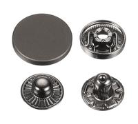 sourcing map Lot de 30 boutons pression en alliage pour manteaux, cuirs, bateaux, toiles, 20 mm, noir