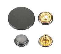 sourcing map Lot de 30 boutons pression en alliage pour sacs, cuirs, bateaux, toiles, 25 mm, noir