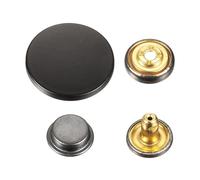 sourcing map Lot de 30 boutons pression en alliage pour sacs, cuirs, bateaux, toiles, 25 mm, noir foncé