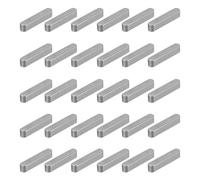 sourcing map Lot de 30 clés rondes en forme de plume, 20 x 4 x 4 mm en acier au carbone, clés parallèles pour fixations mécaniques