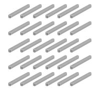 sourcing map Lot de 30 clés rondes en forme de plume, 40 x 4 x 4 mm en acier au carbone pour arbre d'entraînement parallèle, assortiment de pièces pour fixations mécaniques