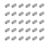 sourcing map Lot de 30 clés rondes en forme de plume, 8 x 4 x 4 mm en acier au carbone, clés parallèles pour fixations mécaniques