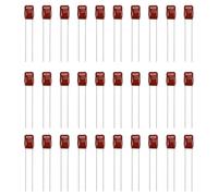 sourcing map Lot de 30 condensateurs à film polypropylène métallisé, CBB21/CBB22 100 V 105 J 1UF pour appareils électroniques et lampes à économie d'énergie, rouge