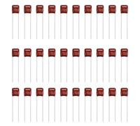 sourcing map Lot de 30 condensateurs à film polypropylène métallisé, CBB21/CBB22 100 V 334J 0,33 UF pour appareils électroniques et lampes à économie d'énergie, rouge