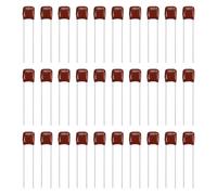 sourcing map Lot de 30 condensateurs à film polypropylène métallisé, CBB21/CBB22 100 V 394J 0,39 UF pour appareils électroniques et lampes à économie d'énergie, rouge