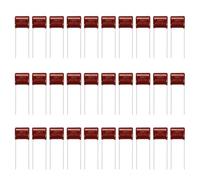 sourcing map Lot de 30 condensateurs à film polypropylène métallisé, CBB21/CBB22 400 V 105J 1UF pour appareils électroniques et lampes à économie d'énergie, rouge