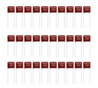 sourcing map Lot de 30 condensateurs à film polypropylène métallisé, CBB21/CBB22 400 V 224J 0,22 UF pour appareils électroniques et lampes à économie d'énergie, rouge