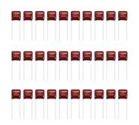 sourcing map Lot de 30 condensateurs à film polypropylène métallisé, CBB21/CBB22 400 V 394J 0,39 UF pour appareils électroniques et lampes à économie d'énergie, rouge