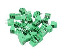 sourcing map Lot de 30 connecteurs de bornier à vis à 3 broches pour montage sur circuit imprimé 2,54 mm pour appareils ménagers, projets industriels