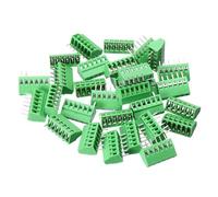 sourcing map Lot de 30 connecteurs de bornier à vis à 6 broches pour montage sur circuit imprimé 2,54 mm pour appareils ménagers, projets industriels