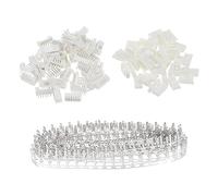 sourcing map Lot de 30 connecteurs de pas de 2 mm mâles femelles à 6 broches à angle droit pour boîtier adaptateur de câble et sertissage DIP