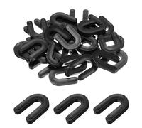 sourcing map Lot de 30 entretoises de nivellement de carrelage, 6,35 mm, cales en forme de U pour installation d'outils de carrelage auto-nivelant, noir