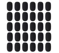 sourcing map Lot de 30 mini pare-vent en mousse pour micro, 17 x 27 mm, haute densité, noir, réduction du bruit, pour diffusion en continu, scène, conférence