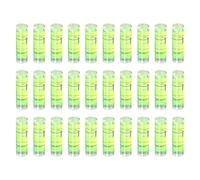 sourcing map Lot de 30 petites fioles cylindriques de niveau à bulle 31 x 9,5 mm PMMA Mini Niveau à bulle horizontal Outils de mesure pour RV TV Cadre photo Outil de suspension Outil de niveleur