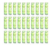 sourcing map Lot de 30 petites fioles cylindriques de niveau à bulle 40 x 9,5 mm PMMA Mini Niveau à bulle horizontal Outils de mesure pour RV TV Cadre photo Outil de suspension Outil de niveleur