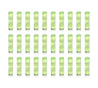 sourcing map Lot de 30 petites fioles cylindriques de niveau à bulle en PMMA - 29 x 6,3 mm - Mini niveau à bulle horizontal - Outils de mise en page pour camping-car, TV, cadre photo - Outil de mise