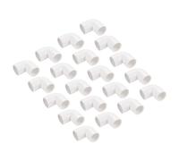 sourcing map Lot de 30 raccords de conduit en PVC coudé à 90 degrés 16 mm Blanc Changement de direction pour étagère en PVC Tuyau d'arrosage Conduit électrique