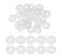 sourcing map Lot de 30 rondelles plates M5 en silicone - 5 mm x 20 mm x 2 mm d'épaisseur - Œillets unis en plastique - Pour tuyau d'eau, blanc